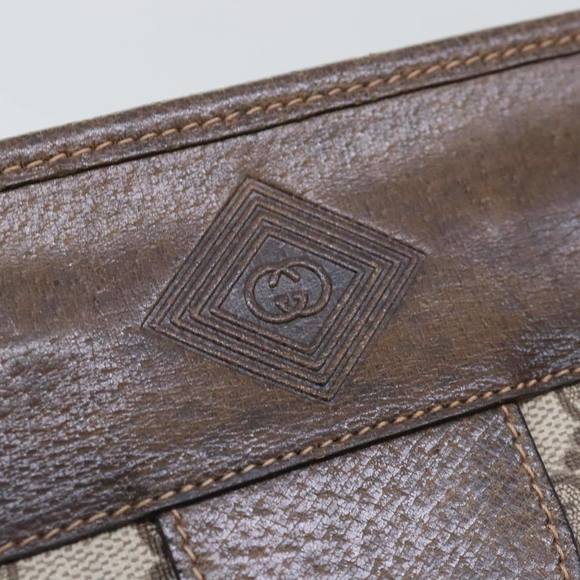 GUCCI GG Supreme Clutch Bag PVC Beige Auth yk15353 - Picture 12 of 16